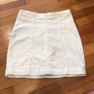 Free People Modern Femme white denim skirt